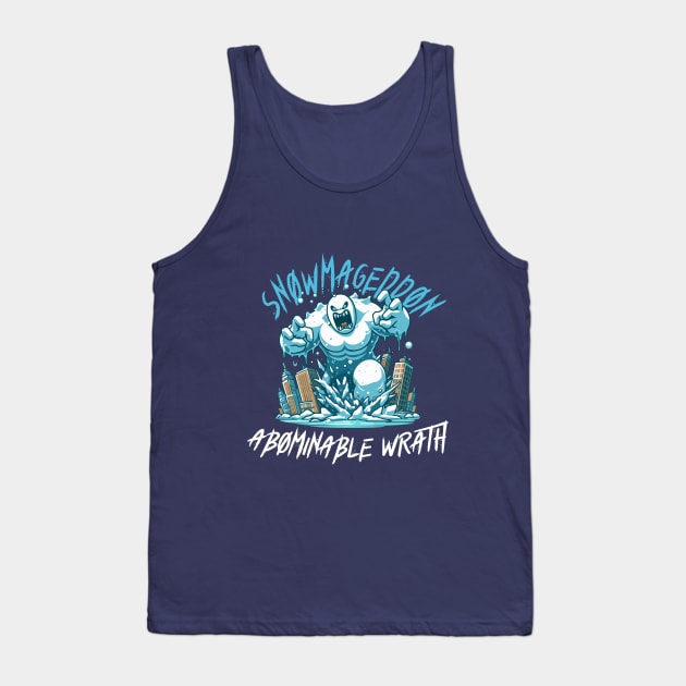 Snowmageddon Abominable Wrath - Angry Monster Snowman Tank Top by TeeHeeFun